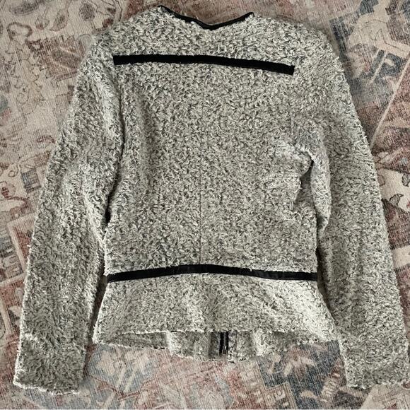 Iro Zyta Zipper Front Wool Leather Jacket Size Small - Picture 5 of 15